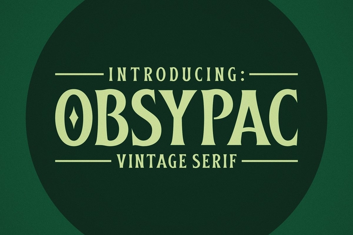 Пример шрифта Obsypac #1